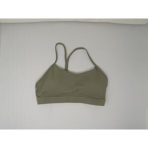 Polyamide Elastane Blend sports bra color green size small